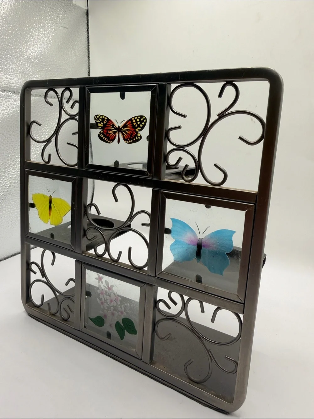 Metal Butterfly Tealight Candle Holder Wall Decor Butterfly Display